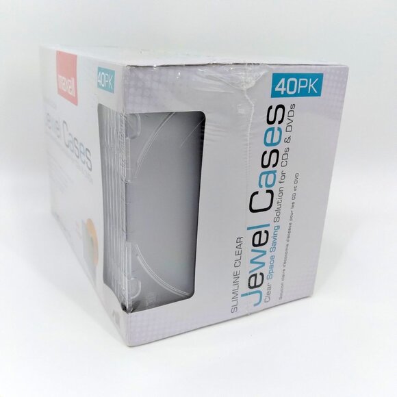 Maxell 40-Pack CD-DVD Slimline Jewel Cases, Clear - Picture 4 of 4